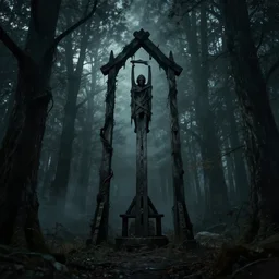 the gallows, dark and creepy