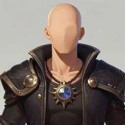 bald man with no eyes, activision blizzard style, hearthstone style, darksiders art style, greg rutkowski style