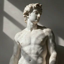matte painting of a marble statue
