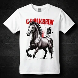 a bandshirt of the band gruawbowhorse worn by a punk