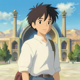 anime of tehran in the style of makoto shinkai
