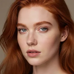 portrait of ginger hair woman detailed face, detailed 8 k