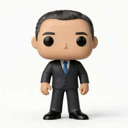 full body 3 d render of barack obama as a funko pop, studio lighting, white background, blender, trending on artstation, 8 k, highly detailed