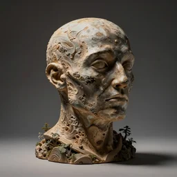 a high fidelity anthropomorphic object of unknown origin. studio lighting.
