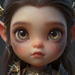 , orc, detailed eyes, cute, fantasy, intricate, highly detailed, digital painting, 4k, HDR, concept art, smooth, sharp focus, illustration, by Wayne Reynolds