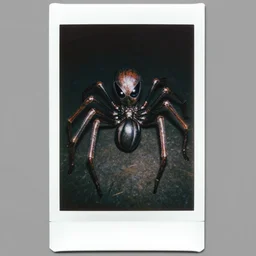 cursed polaroid photograph of anthropomorphic spider people, photorealistic, dramatic lighting, intricate details