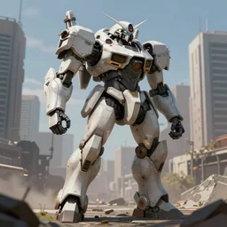 an urban combat mecha in the style of jean giraud / ralph mcquarrie / syd mead / john berkey trending on artstation deviantart pinterest detailed realistic high resolution hd 8 k character portraits concept art