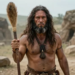 A high quality picture of a cavemen, 8k