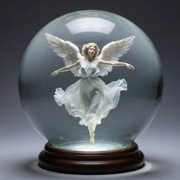 angel dancing inside a crystal ball