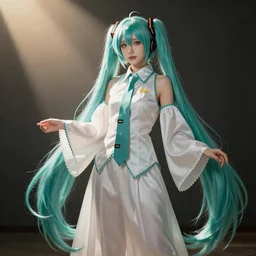 Jesus cosplaying Hatsune Miku