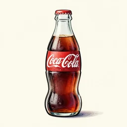 digital drawing of the coke logo personified as a soda themed girl in the style of the youtuber lavender towne, large creepy eyes, extremely detailed and colorful eyes, digital art, deviant art, soda themed girl, hyper detailed eyes, money sign pupils, tim burton, scratchy lines, junji ito