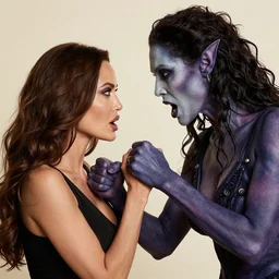 photo,  fighting, mythic wraith,  action, provocative indian, nose of Angelina Jolie,  lips of Megan Fox, award winning photography by Leonardo Espina