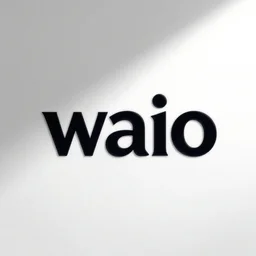 a logo design that says waio