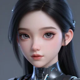 A cyberpunk cyborg girl with big and cute eyes, fine-face, realistic shaded perfect face, fine details. Very anime. Realistic shaded lighting poster by Ilya Kuvshinov katsuhiro, magali villeneuve, artgerm, Jeremy Lipkin and Michael Garmash, Rob Rey and Kentarõ Miura style, trending on art station
