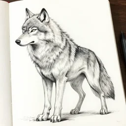 sketchbook wolf manga, magnificent, medium shot, details, sharp focus, elegant, highly detailed, illustration, by jordan grimmer and greg rutkowski, intricate, beautiful, trending artstation, pixiv, digital art