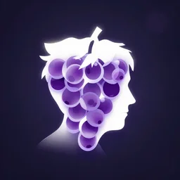 face icon stylized minimalist grapes! bill gates grapes!, loftis, cory behance hd by jesper ejsing, by rhads, makoto shinkai and lois van baarle, ilya kuvshinov, rossdraws global illumination