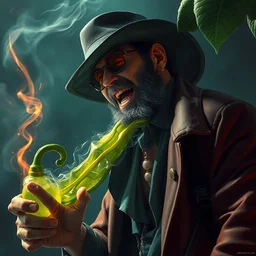 jack nicholson in a jalapeno pepper, hyper detailed, digital art, artstation, cinematic lighting, studio quality, smooth render, by peter mohrbacher, hajime sorayama, wayne barlowe, boris vallejo, aaron horkey, gaston bussiere, craig mullins
