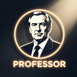 neon professor logo , vector illustration