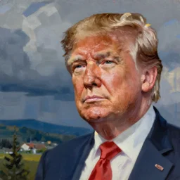 Donald Trump, painted by Martine Johanna