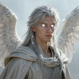 Portrait of Kevin Rudd, white glowing eyes, silver shaggy hair, cloak, ethereal wings, male, fantasy, extremely detailed, digital painting, artstation, concept art, smooth, sharp focus, illustration, stunning lighting, art by artgerm and greg rutkowski and alphonse mucha and simon stalenhag, realistic character concept, high fantasy, light atmosphere, golden ratio, cinematic lighting, hyperdetailed, high resolution, insanely detailed and intricate, artstation, Marc Simonetti, Greg Rutkowski, 8k
