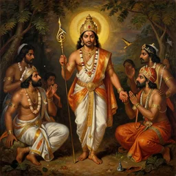 The horrendous caste system of hindu religion, classical painting by Raja Ravi Varma, realistic, oil on canvas, 8k, HDR, HD, chiaroscuro,