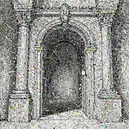 a portal, art by James Jean and Wayne Barlowe and moebius, black and white,mechnical pencils and rotring, low details and clean lines , cinematic, cgsociety 8k