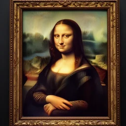 the Mona Lisa staring at you head on