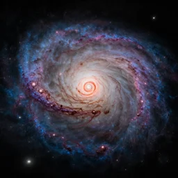 the mandelbrot set crossed with the phantom galaxy image taken by the james webb space telescope, highly detailed digital art