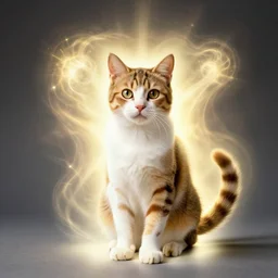 god in the form of a cat emitting aura, 1 9 6 0, life magazine photo, natural colors, metropolitan museum, kodak, 8 k, very detailed, high resolution, product photo,