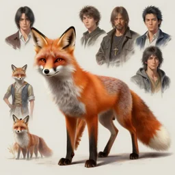 concept art of a fox, highly detailed painting by dustin nguyen, akihiko yoshida, greg tocchini, greg rutkowski, cliff chiang, 4 k resolution, trending on artstation, 8 k