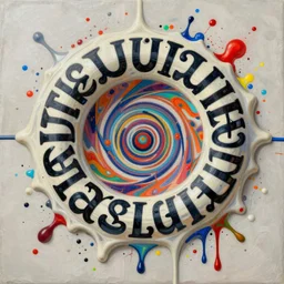 an ultra realistic painting of melting surrealism calligraphy, new, splatter, pollock, kandinsky, abstract, high quality! 4 k