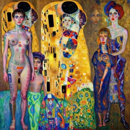 the uber ich, psychedelic, patterned skin, trending on artstation, photorealism!!, vibrant colors, digital art, in the style of harumi hironaka, gustav klimt, egon schiele, coby whitmore, david bates, monet, lisa frank, picasso.