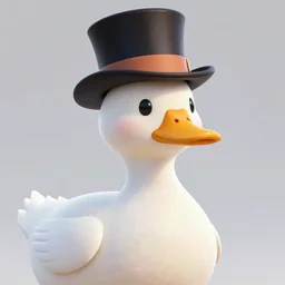 a duck wearing a top hat, highly detailed, digital art, sharp focus, trending on art station, anime art style