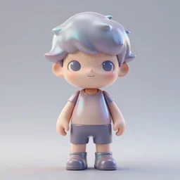 James Jean isolated cheerful tomboy vinyl figure concept art, figure photography unreal engine, smooth sharp focus, holographic undertones, anime stylized, high detail, ethereal lighting - H 640