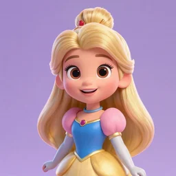 portrait of a disney princess, pixar style , beautiful , cute , 3d render , octane render , 4k , HD