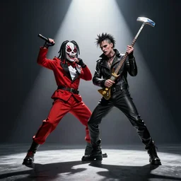 slipknot with Rammstein playing genshin impact