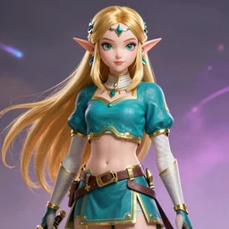 Hyperdetailed masterpiece concept art of Cyberpunk Princess Zelda hyperdetailed concept art by Ross Tran, high quality DnD illustration, trending on ArtStation