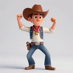 detailed cartoon portrait of nathan fielder cowboy dancing, pixar, sharp high quality
