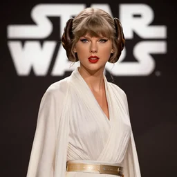 Taylor Swift as Princess Leia in Star Wars, by Sandra Chevrier