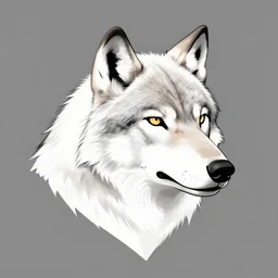 Head wolf character, artwork by Antón Semenov