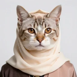 brown eyed cat!!! wearing hijab!!!, beautiful, portrait