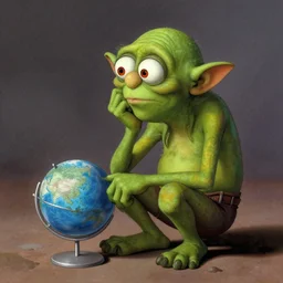 Gollum pondering his Orb by Todd Lockwood