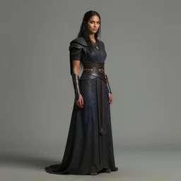 side shot centered portrait, maya ali wind sorcerer, matte painting concept art by thibault girard
