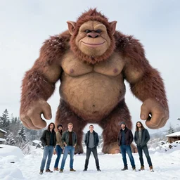 a giant troll in the snow, by tyler edlin, andrews esao, john j. park, jordan grimmer, by les edwards, by albuquerque rafael