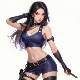 the portrait of chaotic neutral colorful female sniper assassin as unimaginably beautiful, gorgeous, elegant, mischievous, young gravure idol, an ultrafine hyperdetailed illustration by kim jung gi, irakli nadar, intricate linework, bright colors, octopath traveler, final fantasy, unreal engine 5 highly rendered, global illumination, radiant light, detailed and intricate environment