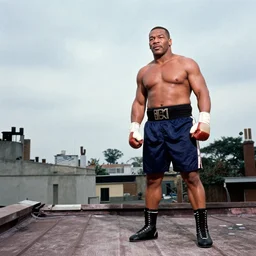 mike tyson on a roof by picasso