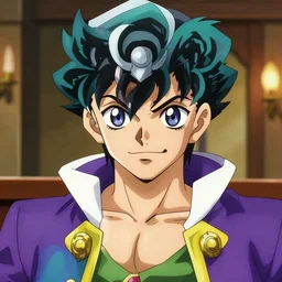 jotaro kujo as a dnd character in a fantasy tavern, closeup portrait, by donato giancola, symmetry!!