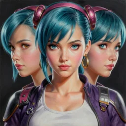 gorgeous!! hyper - realistic giant woman resembling bulma + felicia from darkstalkers | drawn by artgerm, drawn by wlop, drawn by jeehyung lee | intricate, high detail, ultra graphics, photorealistic, symmetrical, cinematic, smooth, sharp focus, character design, expressive, cute, beautiful!!