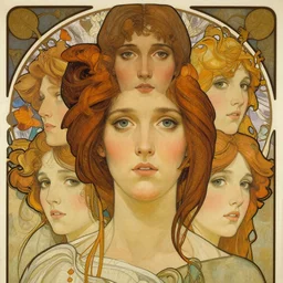an art nouveau, ( streamline moderne ), multi - racial portrait in the style of anna dittmann and charlie bowater and alphonse mucha. very large, clear, expressive, and intelligent eyes. symmetrical, centered, ultrasharp focus, dramatic lighting, photorealistic digital matte painting, intricate ultra detailed background.