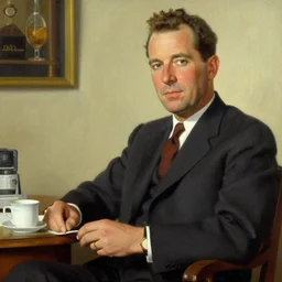 Rick Dalton painted by Norman Rockwell